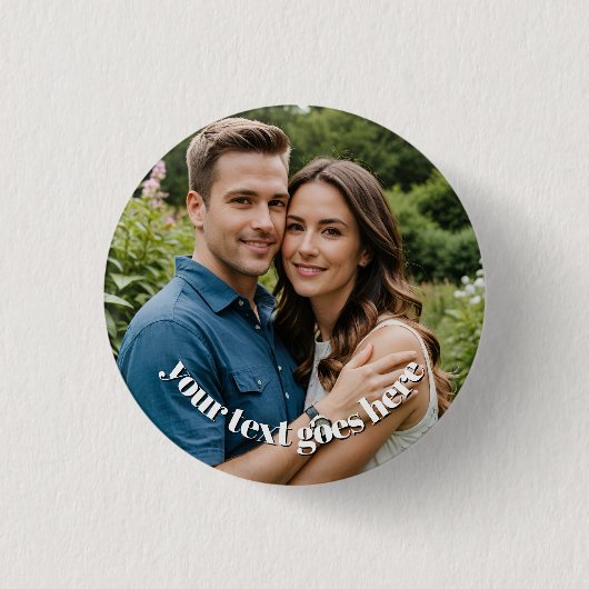 Benutzerdefinierter Foto- und Text-Party-Funktions Button (Vorderseite)