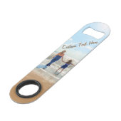 Benutzerdefinierter Foto- und Textschlüssel - Ihr Speed Flaschenöffner (Vorderseite Schrägansicht)