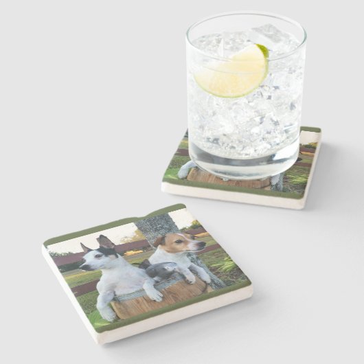 Benutzerdefinierter Foto-Untersetzer Steinuntersetzer (Seitenansicht)