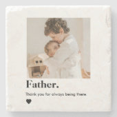 Benutzerdefinierter Foto Vater Stone Untersetzer | (Vorderseite)