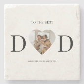 Benutzerdefinierter Foto-Vater | Vatertagsgeschenk Steinuntersetzer (Vorderseite)