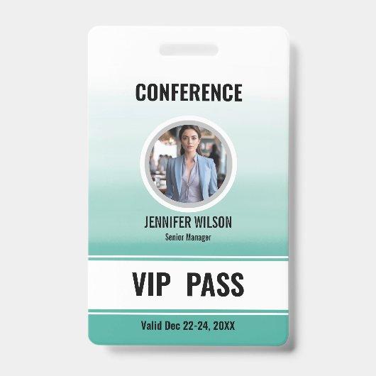 Benutzerdefinierter Foto VIP Abzeichen für alle Zu Ausweis (Front)