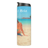 Benutzerdefinierter Foto-Wärmeleiter mit Textname Thermosbecher (Nach rechts gedreht)