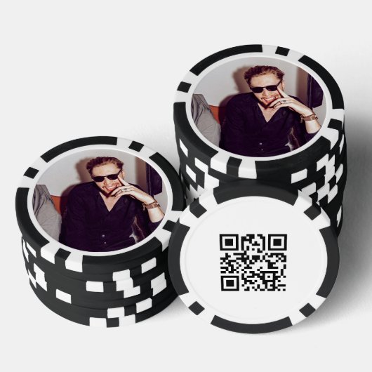 Benutzerdefinierter Foto-Werbe-QR-Code doppelseiti Pokerchips (Stapel)