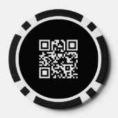 Benutzerdefinierter Foto-Werbe-QR-Code Schwarz Wei Pokerchips (Rückseite)