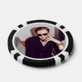 Benutzerdefinierter Foto-Werbe-QR-Code Schwarz Wei Pokerchips (Einzeln)