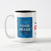 Benutzerdefinierter Foto-Youtube-Kanalname Zweifarbige Tasse (Links)