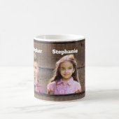 Benutzerdefinierter Fotobecher 3 Foto-Gesichter Kaffeetasse (Mittel)