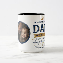 Benutzerdefinierter Fotobecher zum Vatertag – Best Zweifarbige Tasse