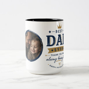 Benutzerdefinierter Fotobecher zum Vatertag – Best Zweifarbige Tasse
