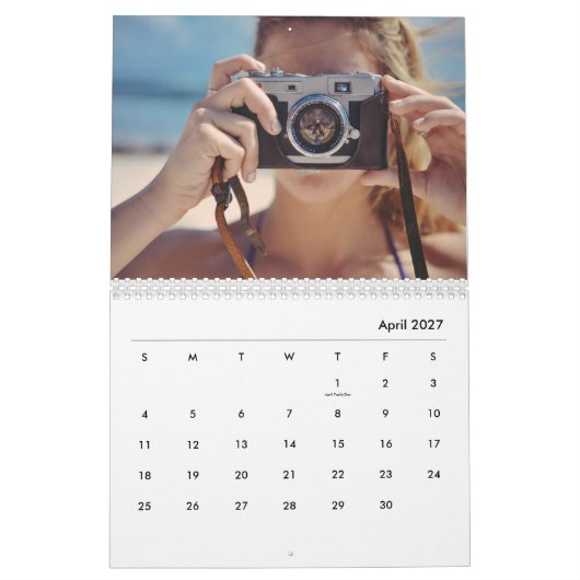 Benutzerdefinierter Fotokalender - Personalisierte Kalender (Apr 2027)