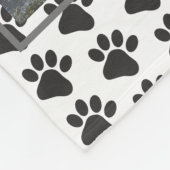 Benutzerdefinierter Fotolack-Paws Hund Lover Fleecedecke (Ecke)