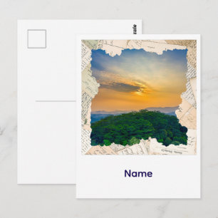 Benutzerdefinierter Fotoständer mit Vintage-Zeitun Postkarte