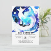 Benutzerdefinierter Fox-Kindergeburtstag Einladung (Stehend Vorderseite)