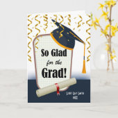 Benutzerdefinierter Front-Abschluss Namensfeierung Karte (Gelbe Blume)