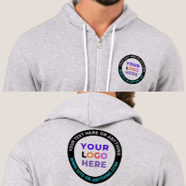 Benutzerdefinierter Front- und Back-Text | Einfach Hoodie