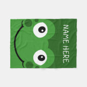 Benutzerdefinierter Frosch Ihren Namen hinzufügen Fleecedecke (Vorderseite (Horizontal))