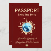 Benutzerdefinierter Fun Destination Pass Save the Einladung (Vorne/Hinten)