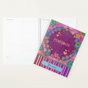 Benutzerdefinierter Fun Personalisierter Name Lila Planer