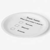  Benutzerdefinierter Fußball-Match-Tag-Papiertelle Pappteller (Schrägansicht)
