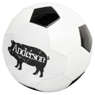 Benutzerdefinierter Fußball mit vintage schwarzem