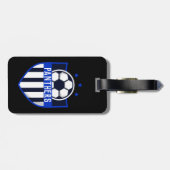 Benutzerdefinierter Fußballschild mit Teamname ode Gepäckanhänger (Rückseite horizontal)