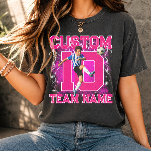 Benutzerdefinierter Fußballspieler der Oberstufe, T-Shirt