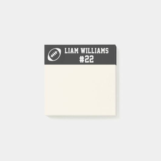 Benutzerdefinierter Fußballspieler Name & Nummer S Post-it Klebezettel (Vorderseite)