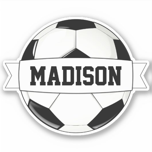 Benutzerdefinierter Fußballspieler oder Teamname S Aufkleber (Vorderseite)