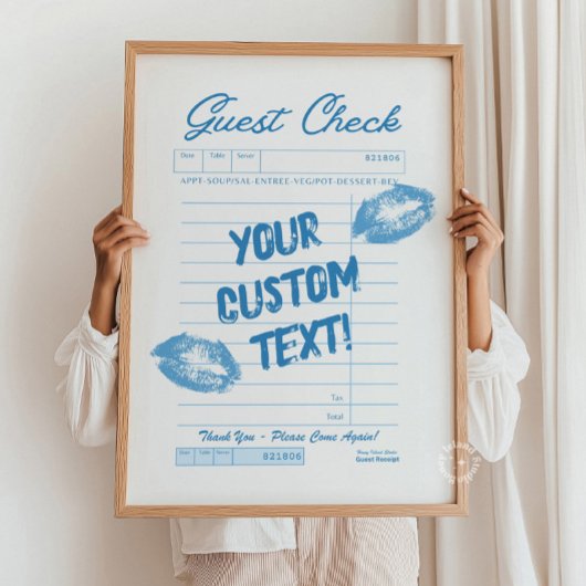 Benutzerdefinierter Gast-Karo - Personalisiertes Z Poster