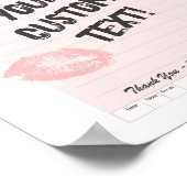 Benutzerdefinierter Gast-Karo Personalisiertes Zit Poster (Ecke)