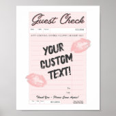 Benutzerdefinierter Gast-Karo Personalisiertes Zit Poster (Vorne)