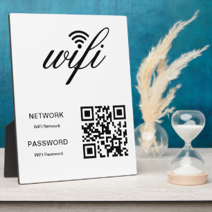 Benutzerdefinierter gebrandeter WLAN-Netzwerk-QR-C Fotoplatte