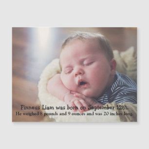 Benutzerdefinierter Geburtsankündigungsmagnet Magnetkarte