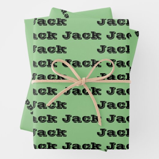 Benutzerdefinierter Geburtsname Geschenkpapier Set (Beispiel)