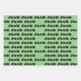 Benutzerdefinierter Geburtsname Geschenkpapier Set