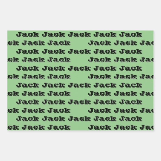 Benutzerdefinierter Geburtsname Geschenkpapier Set (Vorderseite)