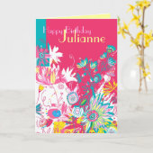 Benutzerdefinierter Geburtstag Karte (Gelbe Blume)