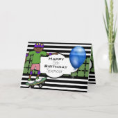 Benutzerdefinierter Geburtstag mit Skateboarder Karte (Vorderseite)