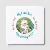 Benutzerdefinierter Geburtstagsname mit Foto Gästebuch (Vorderseite)