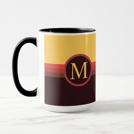Benutzerdefinierter gelber roter Maroon-schwarzer Tasse (Links)