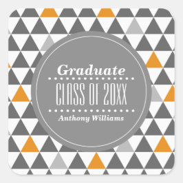 Benutzerdefinierter geometrischer Abschluss Quadratischer Aufkleber