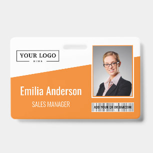 Benutzerdefinierter Geschäft-Logo-Barcode-Foto-Mit Ausweis