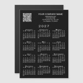 Benutzerdefinierter Geschäft- QR-Code 2027 Kalende Magnetkarte (Vorne/Hinten)