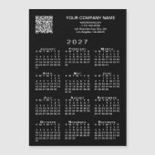 Benutzerdefinierter Geschäft- QR-Code 2027 Kalende Magnetkarte (Vorderseite)