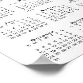 Benutzerdefinierter Geschäft- QR-Code 2027 Kalende Poster (Ecke)