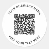 Benutzerdefinierter Geschäft- QR-Code Runder Aufkleber (Vorderseite)
