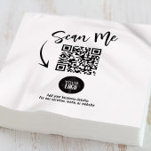 Benutzerdefinierter Geschäft QR-Code Scan Me Cockt Serviette