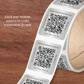 Benutzerdefinierter Geschäft- QR-Code Silber Quadratischer Aufkleber