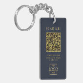 Benutzerdefinierter geschäftlicher Logo-QR-Code mo Schlüsselanhänger (Vorderseite links)